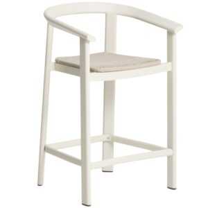 Kave Home Krémová zahradní barová židle s výpletem Erice 65 cm