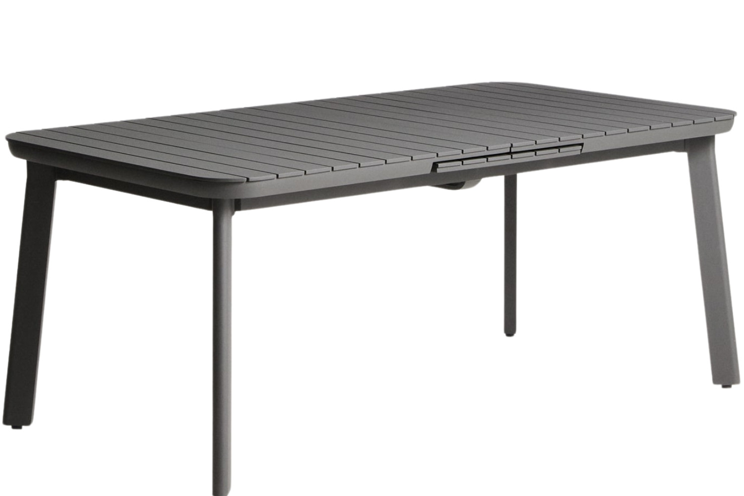 Šedý kovový zahradní rozkládací stůl kave home Izola 185/235 x 100 cm