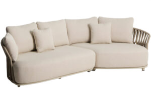 Kave Home Béžová zahradní pohovka Osani 274 cm s výpletem