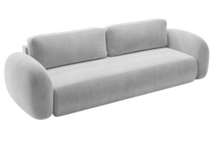 Maison Heritage Šedá sametová rozkládací pohovka Kora 262 cm