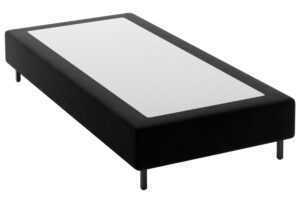 Micadoni Černá sametová jednolůžková postel Whale 90 x 200 cm